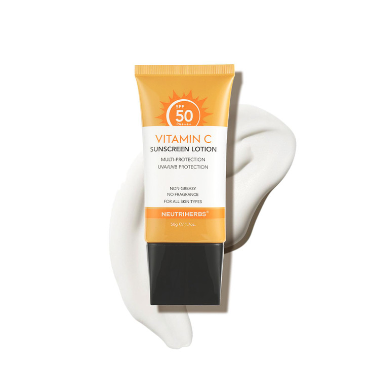 NEUTRIHERBS Sunscreen Tinted SPF 50 Face Body PA Sunblock Lotion Broad Spectrum Vitamin E C Face Sunscreen