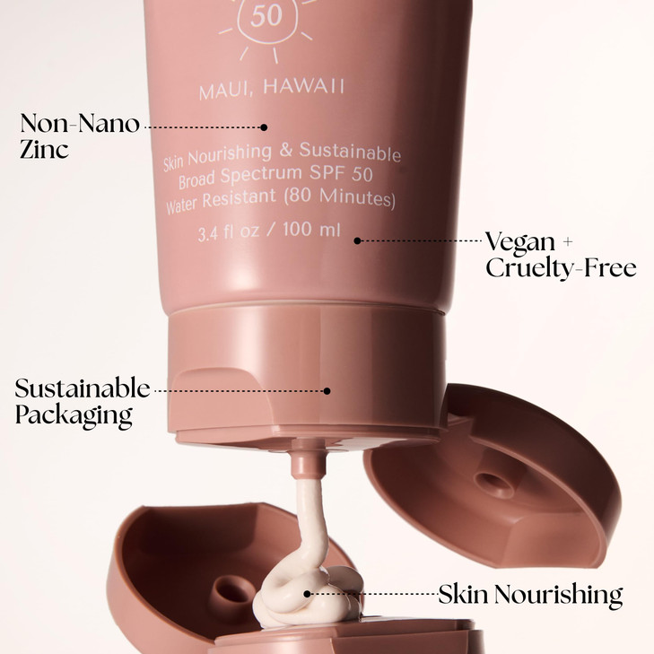 Project Reef SPF 50 Mineral Sunscreen Lotion Hawaii Reef Act 104 Compliant Zinc Sunscreen with Natural Ingredients Vegan