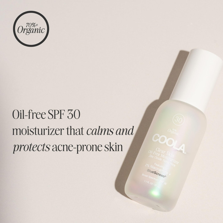 COOLA Clear Skin OilFree Moisturizer with SPF 30 Dermatologist Tested Sunscreen with Niacinimide and Centella Asiatica 1