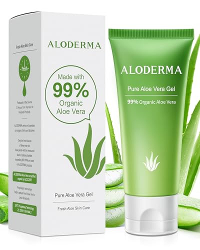 Aloderma 99 Organic Aloe Vera Gel for Face Made within 12 Hours of Harvest Natural Hydrating Pure Aloe Vera for Soothing