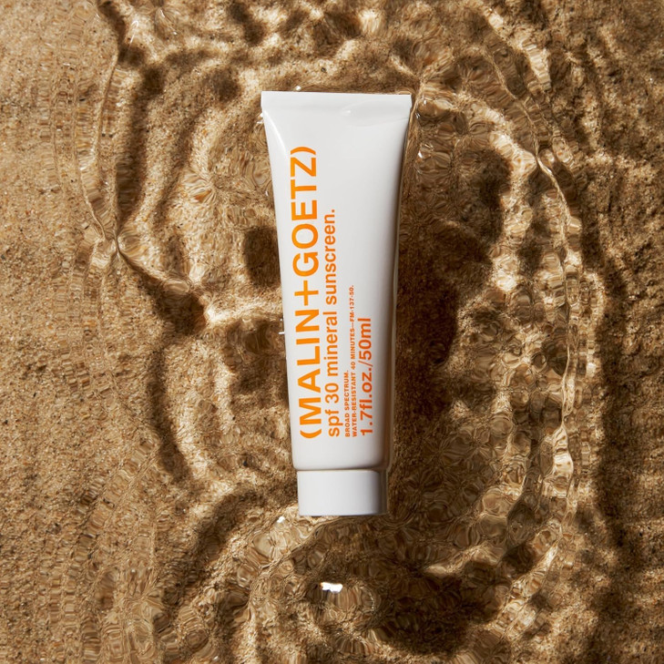 MALINGOETZ SPF 30 Mineral Sunscreen Face Body Broad Spectrum Sun Protection with Zinc Oxide Titanium Dioxide Shea Butter