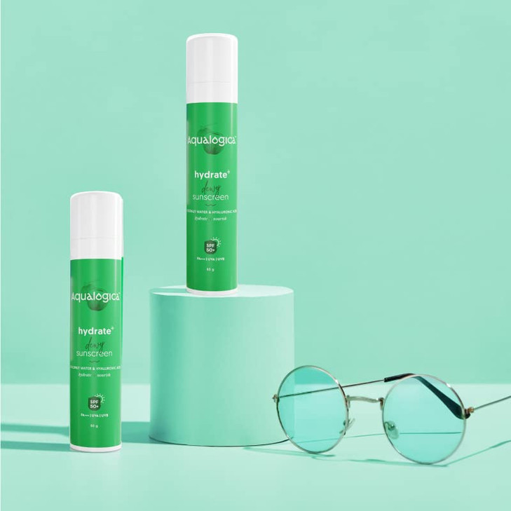 Aqualogica Hydrate Hyaluronic Acid SPF 50 Sunscreen with PA for UVAB Blue Light Protection Device Screen Light Sun Damag