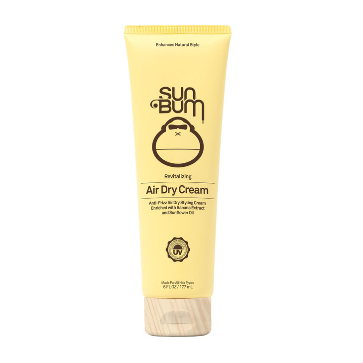 Sun Bum Revitalizing Air Dry Cream Anti Frizz Styling Cream with Banana Extract and Sunflower Oil Vegan Without Parabens