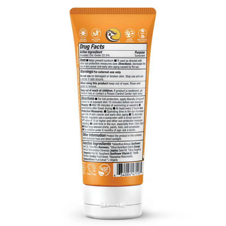 Badger Kids Mineral Sunscreen Cream SPF 40 98 Organic Ingredients Zinc Oxide Sunscreen for Kids Face Body Water Resistan