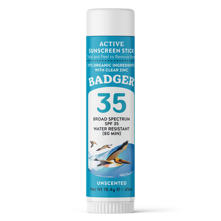 Badger Mineral Sunscreen Face Stick SPF 35 97 Organic Unscented Zinc Oxide Travel Sunscreen Coral Reef Safe Travel Size
