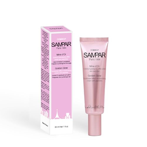 SAMPAR Golden Glow Illuminating Face Moisturizer with Vitamin C Antioxidants Enhances Skin Radiance Reduces Fine Lines B