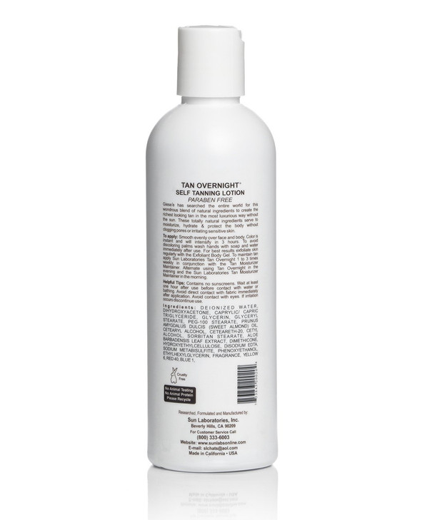 Sun Laboratories By Giesee Tan Overnight Sunless Tanning Lotion and Tanning Mitt Self Tanning Lotion Organic Self Tanner