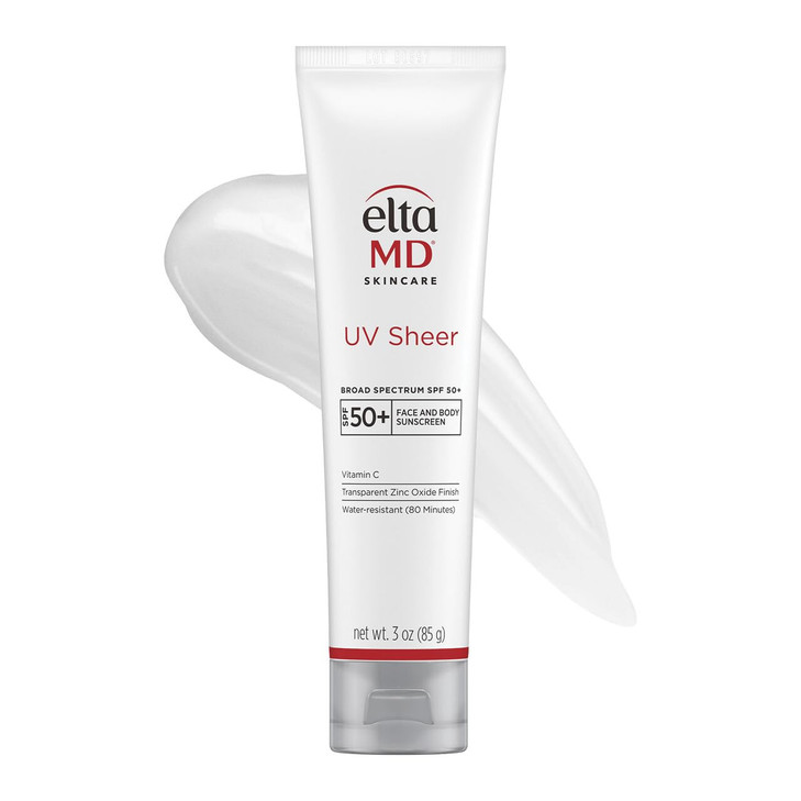 EltaMD UV Sheer Face and Body Sunscreen SPF 50 Oil Free No White Cast Sunscreen for Face and Body Zinc Oxide Formula 30