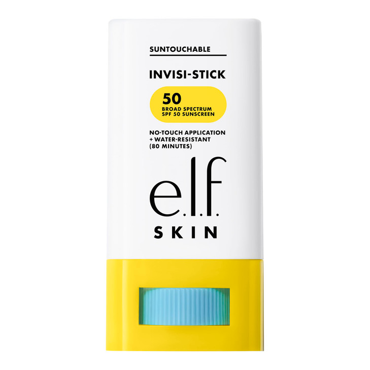 elf SKIN Suntouchable InvisiStick SPF 50 Clear Sunscreen For A Natural Finish Made With Moisturizing Sunflower Seed Oil