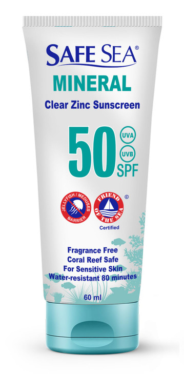 Safe Sea Zinc Oxide Sunscreen SPF50 Clear Mineral Face Sunscreen AntiJellyfish Sting Protective Lotion Coral Reef Safe T