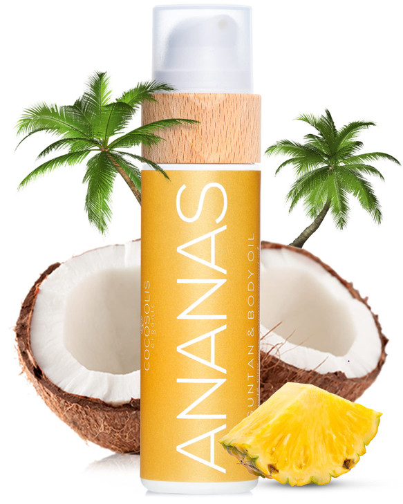 COCOSOLIS ANANAS Tanning Bed Lotion Accelerator Organic Tanning Lotion with vitamin E Pineapple Scent Tanning Oil Enhanc