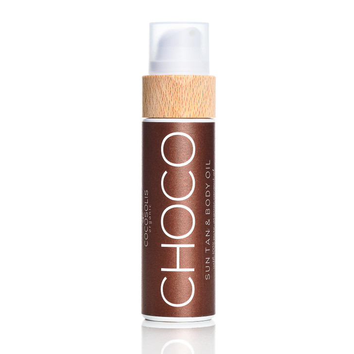 COCOSOLIS CHOCO Suntan Body Oil Organic Tanning Oil Deep Chocolate Tan Tanning Lotion Accelerator for Indoor and Outdoor