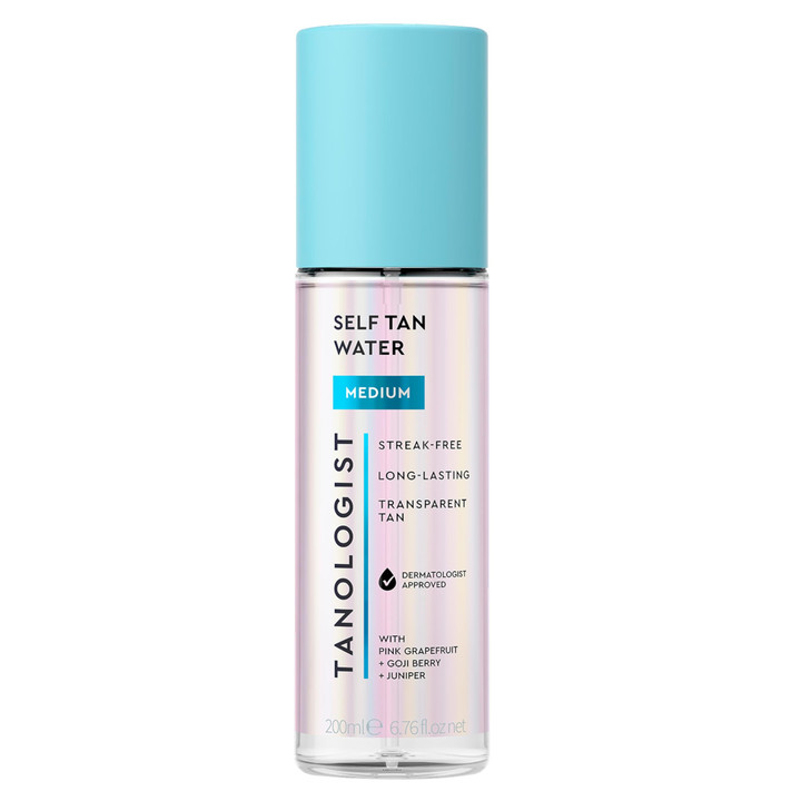 Tanologist Medium Self Tan Water Clear Self Tanning Water StreakFree Tanning Mist Natural Bronze No Fake Tan Smell Long