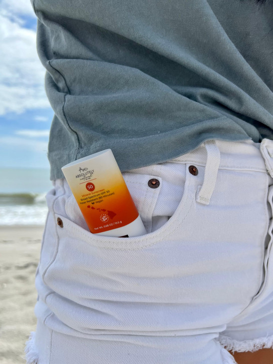 Absolutely Natural SPF 50 Mineral Sunscreen Stick with Rose Hips Oil Cruelty Free and Reef Safe Vegan Blend for Face and