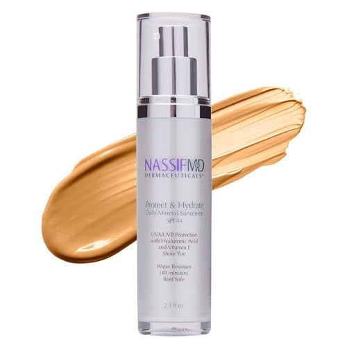 NassifMD Protect and Hydrate SPF44 Universal Tinted Moisturizer SPF BB Cream Tinted Moisturizer with SPF Whipped Sunscre