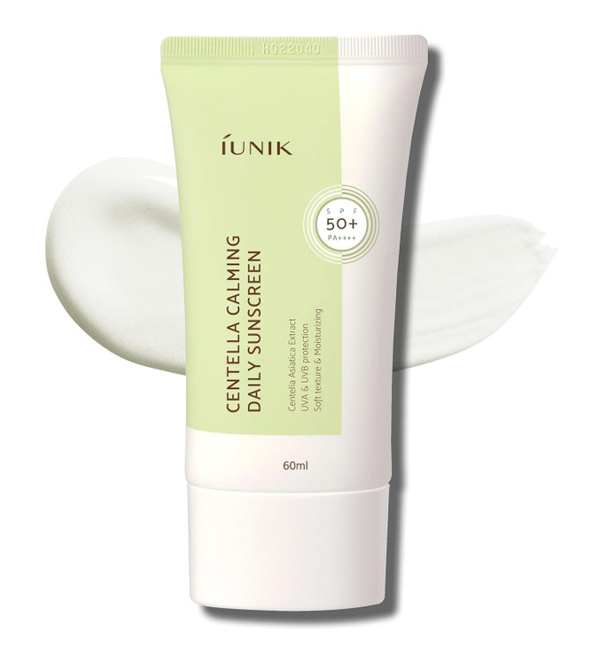 IUNIK Centella Calming Moisture Daily Sunscreen SPF 50 PA Matte No White Cast Centella Asiatica Dry Oily Sensitive Vegan
