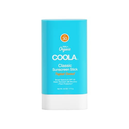 COOLA Organic Face Sunscreen SPF 30 Sunblock Lotion Stick Dermatologist Tested Skin Care for Daily Protection Vegan and