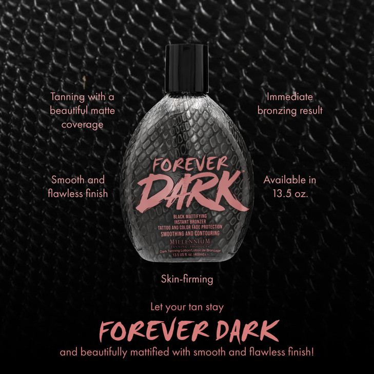 Millennium Tanning Forever Dark Black Mattifying Instant Bronzer Tanning Lotion 135 Ounces