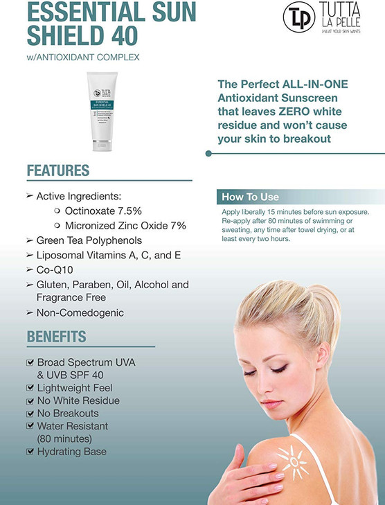 Zinc Oxide Sunscreen SPF 40 Broad Spectrum UVAUVB Protection Water resistant Up to 80 minutes Sunblock Fragrancefree Lig