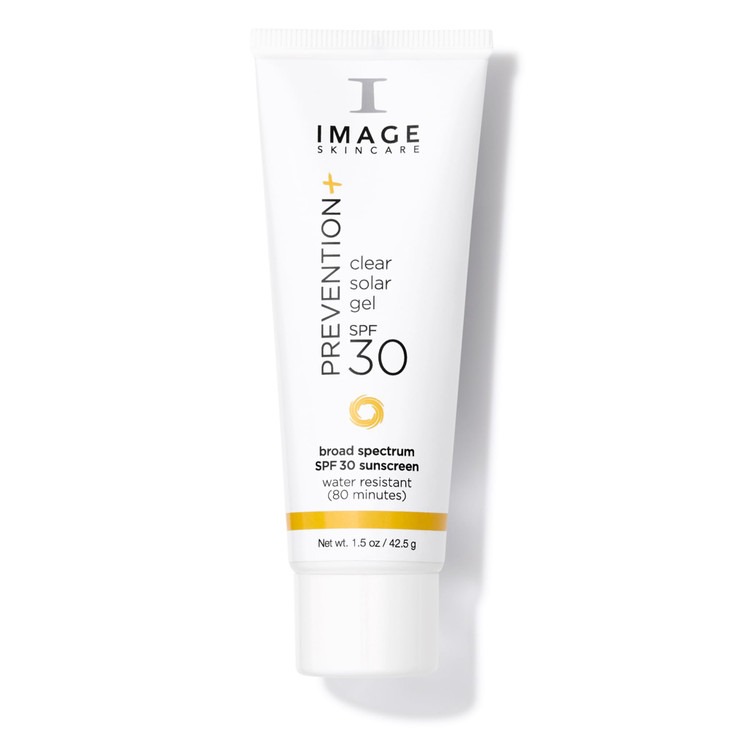 IMAGE Skincare PREVENTION Clear Solar Gel SPF 30 Sunscreen Broad Spectrum Transparent Weightless Finish and No White Cas
