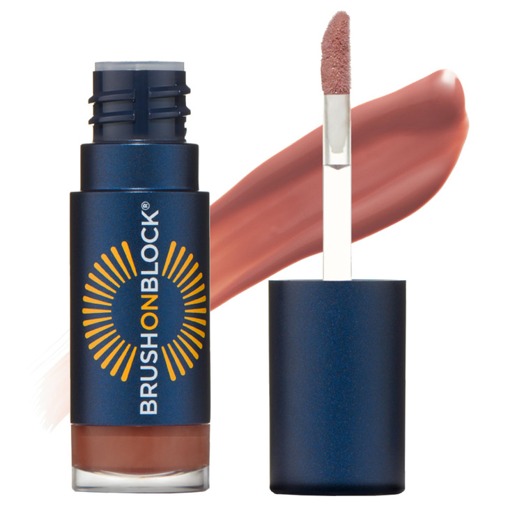 Brush On Block Sun Shine Protective Lip Oil SPF 30 Mineral Protection from UVAUVB Blue Light Hydrating CrueltyFree Glute