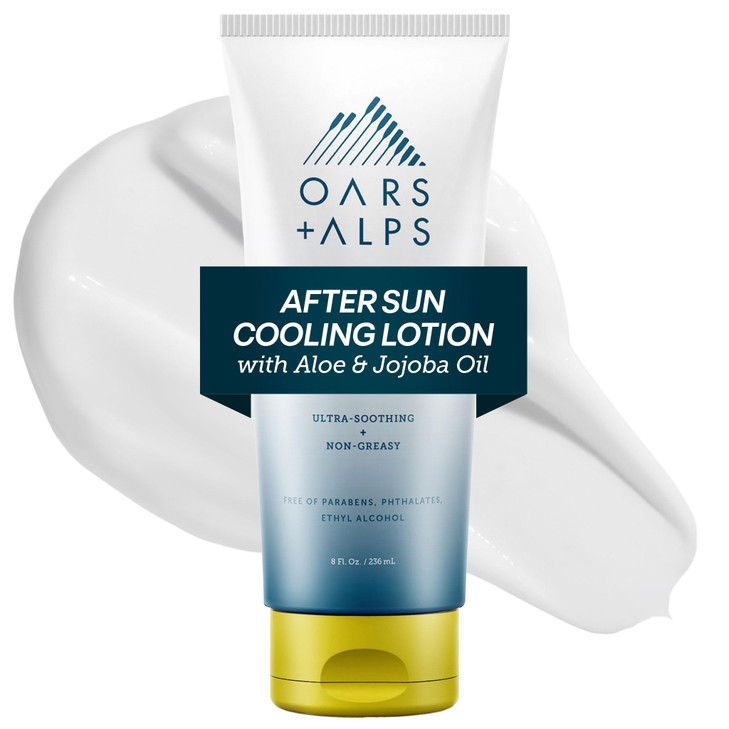 Oars Alps After Sun Cooling Lotion Includes Aloe Vera and Cucumber Extract for Sunburn Relief Fresh Cut Aloe Scent 8 Fl