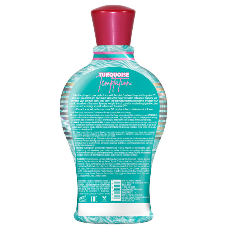Devoted Creations Turquoise Temptation Indoor and Outdoor Tanning Lotion 1225 oz