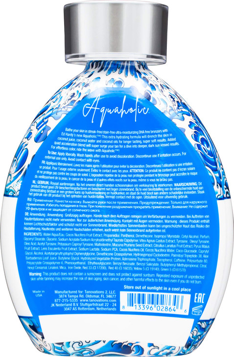 Ed Hardy Tanning Aquaholic Coconut Surge Natural Bronzer Tanning Lotion 135 oz