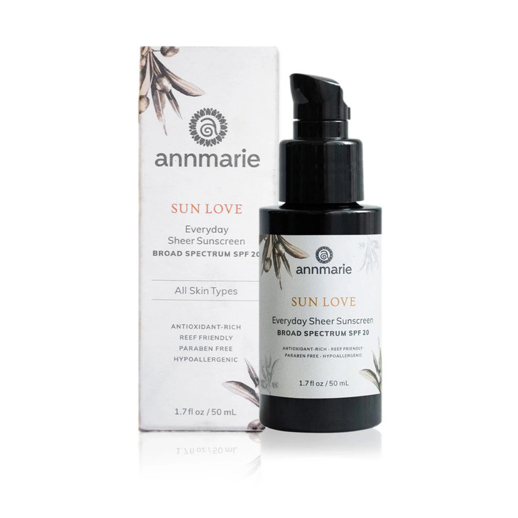 Annmarie Skin Care Sun Love SPF 20 Sunscreen Reef Safe NonNano Zinc Oxide Sunscreen with Moisturizing Organic Pumpkin Su