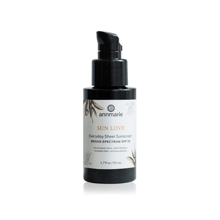 Annmarie Skin Care Sun Love SPF 20 Sunscreen Reef Safe NonNano Zinc Oxide Sunscreen with Moisturizing Organic Pumpkin Su