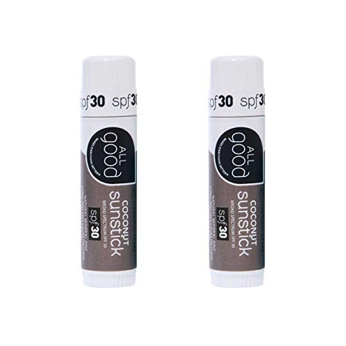 All Good Sunstick Face Sunscreen Water Resistant UVAUVB Broad Spectrum SPF 30 Coral Reef Friendly Beeswax Zinc Vitamin E
