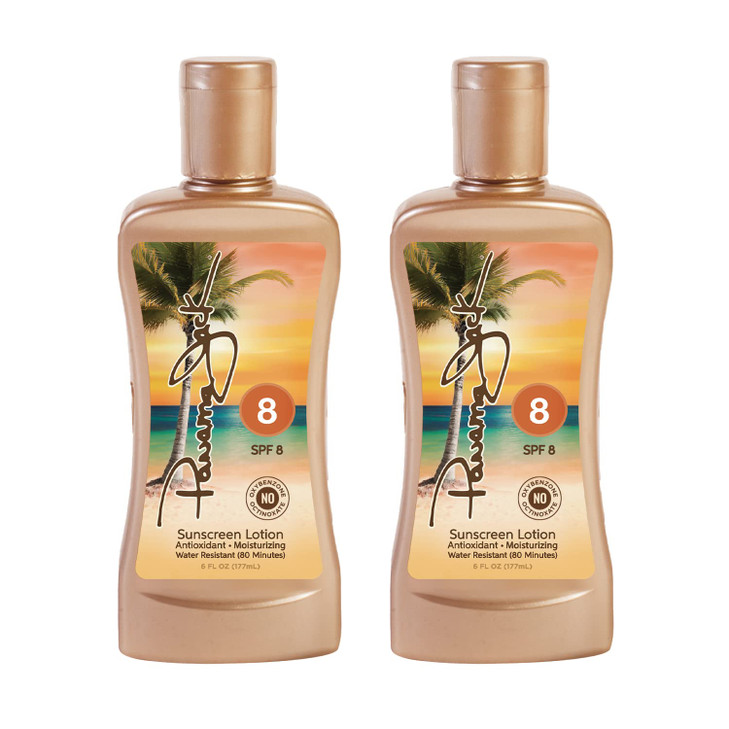 Panama Jack Sunscreen Tanning Lotion SPF 8 PABA Paraben Gluten Cruelty Free Antioxidant Moisturizing Formula 6 FL OZ Pac