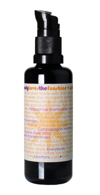 LIVING LIBATIONS Organic Everybody Loves The Sunshine Body Lotion With Zinc Natural PlantBased Clean Beauty 17 fl oz 50