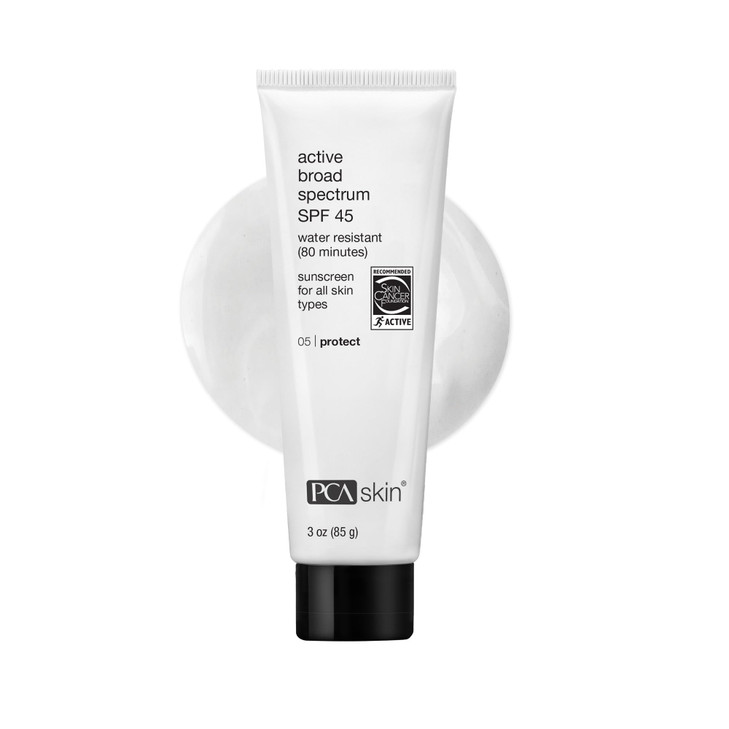 PCA SKIN Active Broad Spectrum SPF 45 Zinc Oxide WaterResistant Face Body Sunscreen Lotion ReefFriendly Oxybenzone OilFr