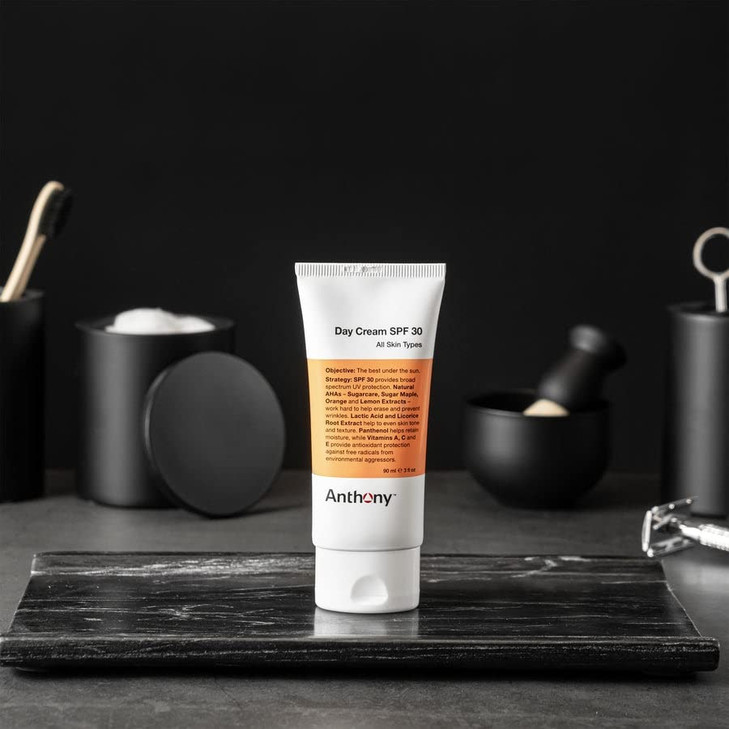 Anthony Day Cream SPF 30 3 Fl Oz Contains Squalane Glycerin Soy and Vitamin E Hydrates Nourishes and Sunscreen Provides