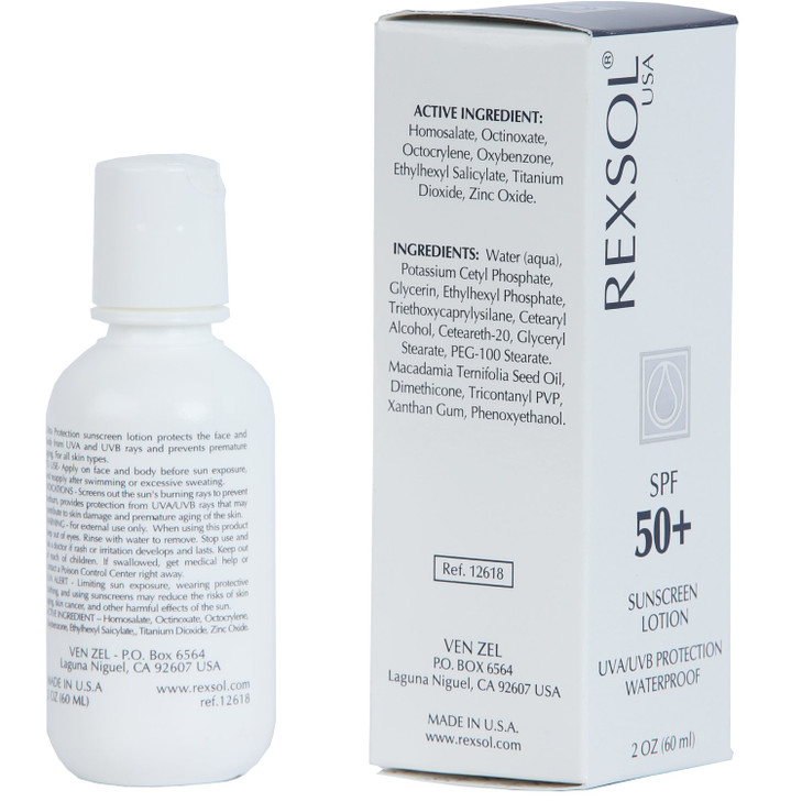 REXSOL SPF 50 Sunscreen UVA UVB Protection Waterproof With Vitamin C Vitamin E Vitamin A Maximum reinforced protection a