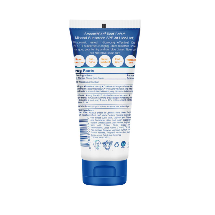 STREAM 2 SEA SPF 30 Mineral Sunscreen Biodegradable and Reef Safe 1 Fl oz Travel Size Pack of 3 Paraben Free Non Greasy