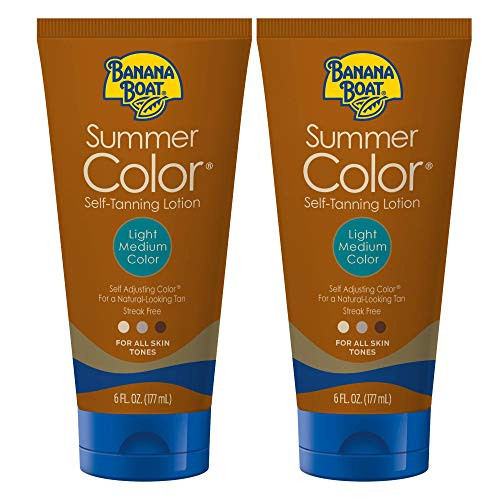 Banana Boat Summer Color Self Tanning Lotion Light Medium Color for All Skin Tones Self Tanner Lotion Sunless Tanning Lo
