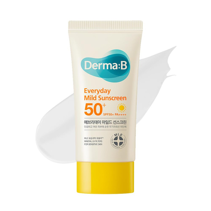 Derma B Everyday Mild Sunscreen SPF50 PA 169 Fl Oz 50ml FastAbsorbing Lightweight SPF Sunblock Moisturizer Facial Body N