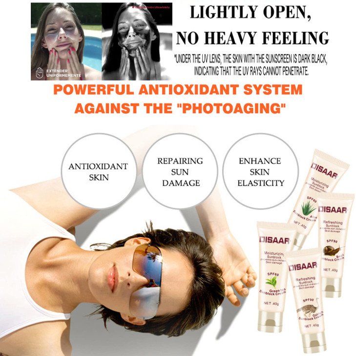 DISAAR BEAUTY Sunblock Cream Refreshing Sunscreen Face Neck Arms Skin Damage SPF 6090 PA UVAUVB Protection 40ml135floz S