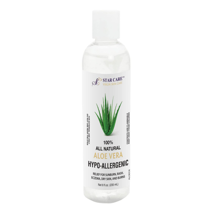 STAR CARE All Natural Aloe Vera Gel 8oz HypoAllergenic