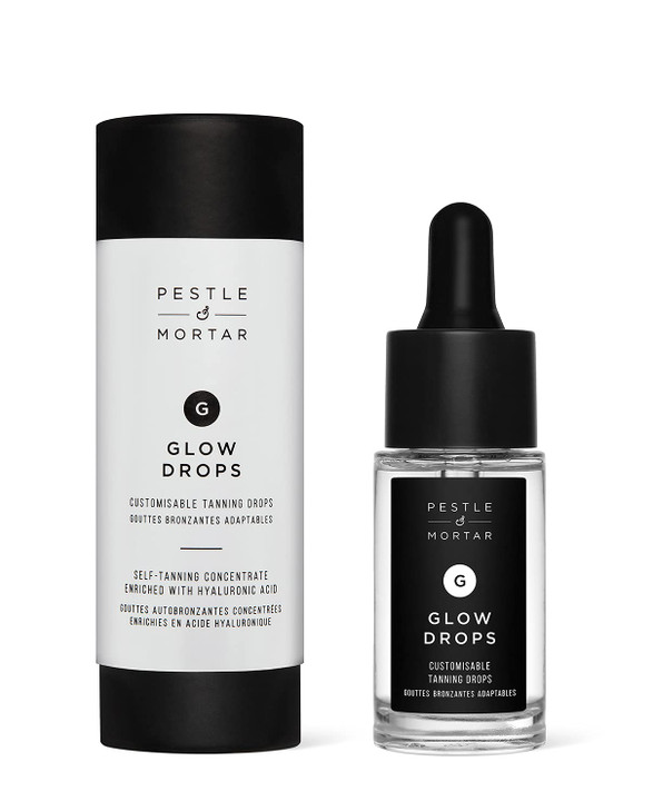 Pestle Mortar Glow Drops Sunless SelfTan with Hyaluronic Acid Customisable Self Tanner For Men Women15ml