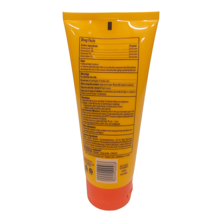 Trader Joes Face and Body Sunscreen Lotion Broad Spectrum SPF 30 6 fl oz177 ml