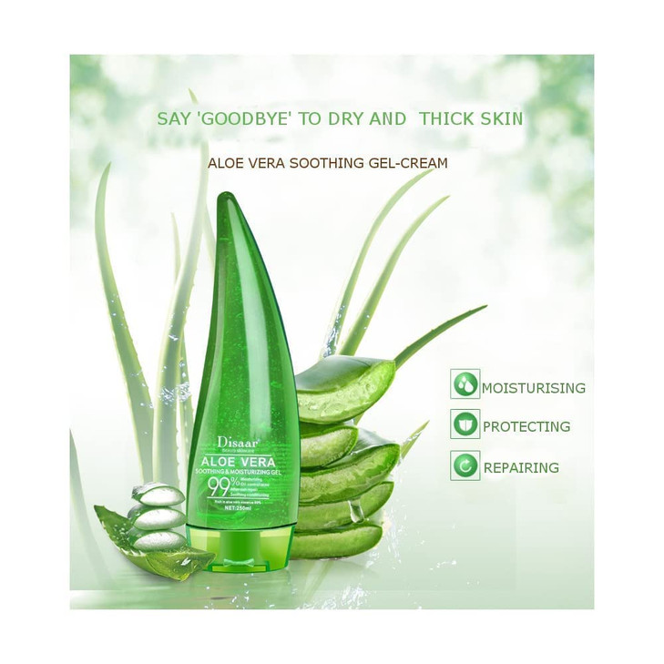 DISAAR BEAUTY Aloe Vera Gel 99 Soothing and Moisturizing Gel Oil Control Acne Aftersun Repair 260ml