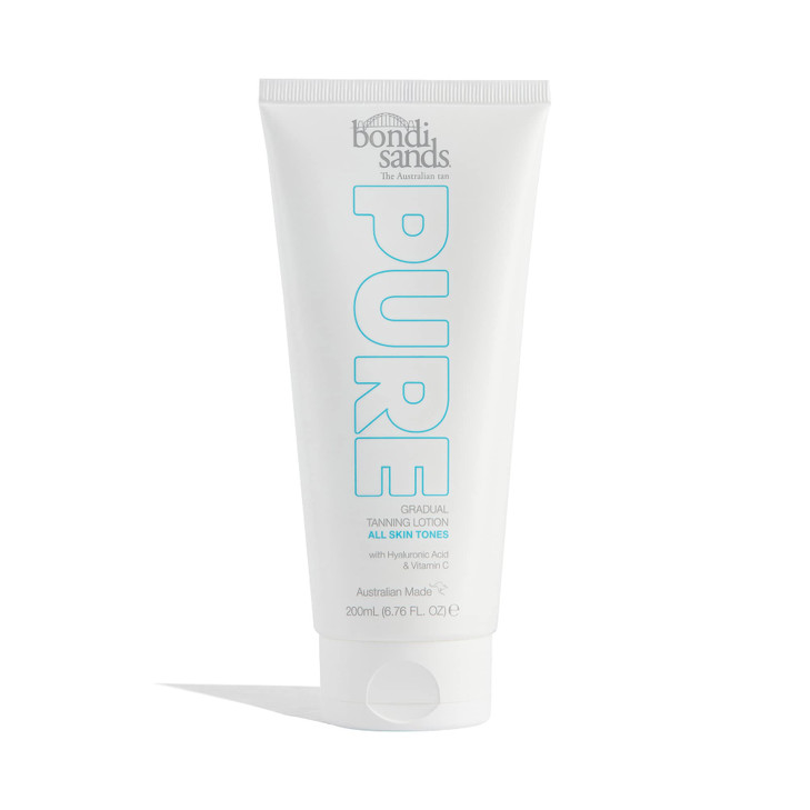 Bondi Sands PURE Gradual Tanning Lotion Hydrates with Hyaluronic Acid for a Glowing Tan Fragrance Free Cruelty Free Vega