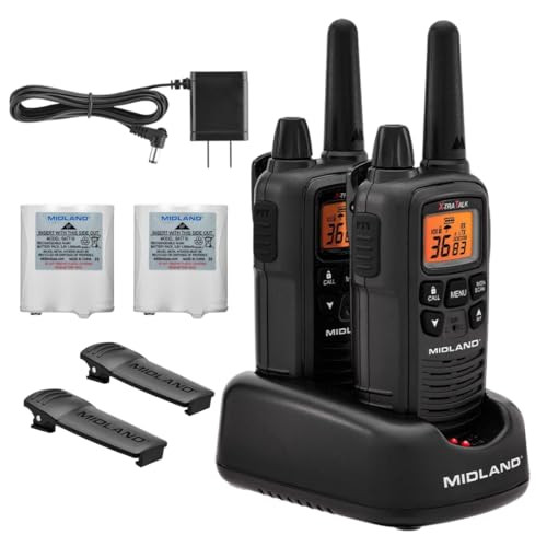 Midland LXT600VP3 FRS Walkie Talkies Long Range 36Channel TwoWay Radios NOAA Weather Alerts2Pack Black
