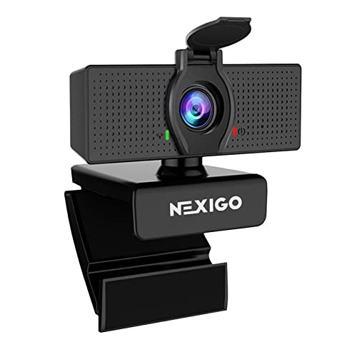 NexiGo N60 1080P Webcam with Microphone Software Control Privacy Cover USB HD Computer Web Camera Plug and Play for Zoom