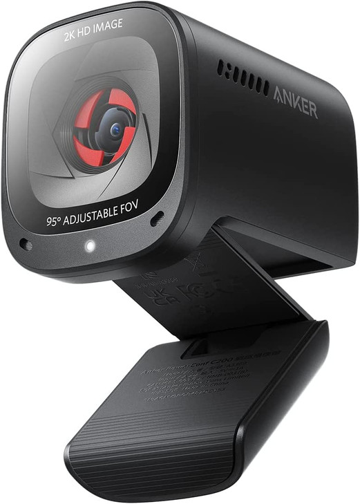 Anker PowerConf C200 2K Webcam for PCLaptopMac Computer Camera LowLight Correction AINoise Canceling Mics Adjustable Fie
