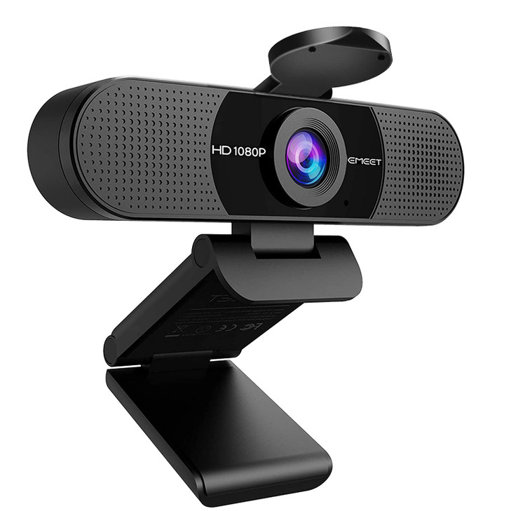 EMEET 1080P Webcam with Microphone C960 Web Camera 2 Mics Streaming Webcam 90FOV Computer Camera Plug and Play USB Web C