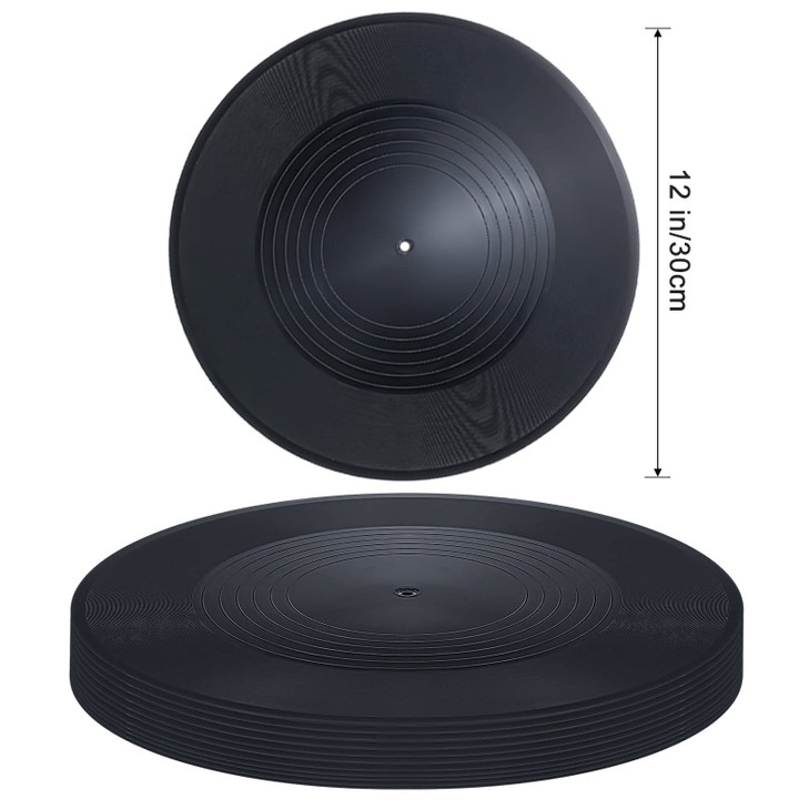 12 Pieces Vinyl Records Decor 12 Inch Fake Vinyl Records Plain Record Decorations for Wall Aesthetic Home Studio Room Di